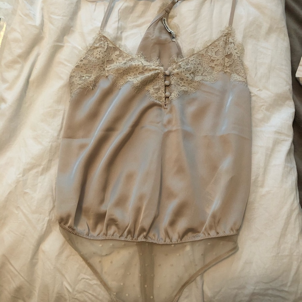 Abercrombie lace trim cami bodysuit